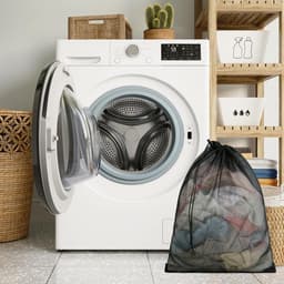 XXL waszakken voor wasmachine, 40 x 50 cm, herbruikbare wasnetten met ritssluiting voor ondergoed, sokken en vuile was, ideaal voor reizen en thuisgebruik — thumbnail 2