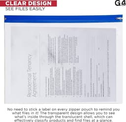 A5 Document Portemonnee - Transparant - Geschikt voor A5 Formaat - Waterdicht en Duurzaam - Voor Thuis en op Reis — thumbnail 2