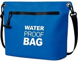 Crossbodytas met luchtdichte ritssluiting, lichtgewicht droogtas met verstelbare riem voor strand, zwemmen, reizen en dagelijks gebruik, Blauw, droogzak met rits