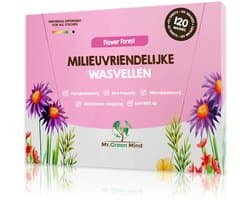 Mr. Green Mind Wasstrips 120 Wasbeurten bloemig Flower Forest Wasmiddeldoekjes Wasvellen Wasdoekjes incl. wasverzachter