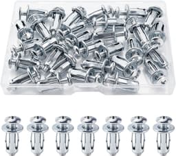 30 Stuks M4x20 mm Bloembladmoeren Expansiemoeren, Jack Nuts Petal Nuts, voor Holle Wanden, Reclameborden, Karton — thumbnail 1