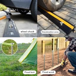 Heavy Duty 16 Inch Grondankers – 14 Pack Gegalvaniseerde Stalen Tuinpaal voor Ondersteuning en Bevestiging — thumbnail 1