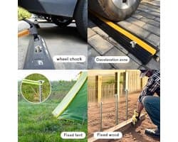 Heavy Duty 16 Inch Grondankers – 14 Pack Gegalvaniseerde Stalen Tuinpaal voor Ondersteuning en Bevestiging