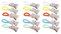 15 stuks multifunctionele handdoekclips en klemmen voor badkamer en keuken - variabele kleuren — thumbnail 1