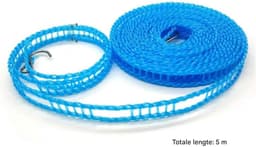 EXCITAT Clothesline - Outdoor Clothesline - Adjustable Clothesline - Windproof Clothesline - With Hooks - Laundry and Clothesline - Ideal for Camping Accessories - 5m - 2 pcs - Willekeurige kleur — thumbnail 4