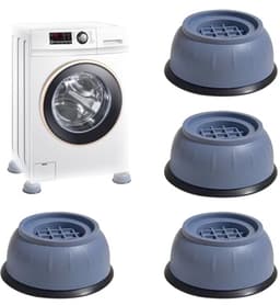 Washer Foot Pads - 4 Piece Anti-Vibration Mat for Washing Machines, Dryers, Refrigerators, and Tables — thumbnail 1