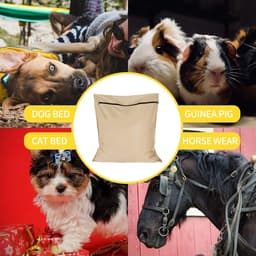 Waszak voor huisdieren - 70*80 cm - Waszak - Polyester waszak - Grote waszak - met rits - Huisdierbenodigdheden - voorkomt dat dierenhaar de wasmachine blokkeert - voor honden, katten en paarden - wit — thumbnail 3