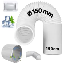 Afvoerslang Ø 150 mm voor airconditioning en afzuigkap - 150 cm verlengingsslang — thumbnail 1
