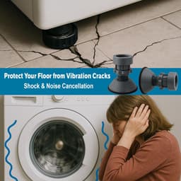4 stuks Wasmachine Ondersteuning -Verstelbare Hoogte Anti-vibratie Wasmachine Voetkussens voor Wasmachine en Droger-Antislipmat kunststof schokabsorberende beugel-Wasmachine voeten verstelbare voet，grijs — thumbnail 3