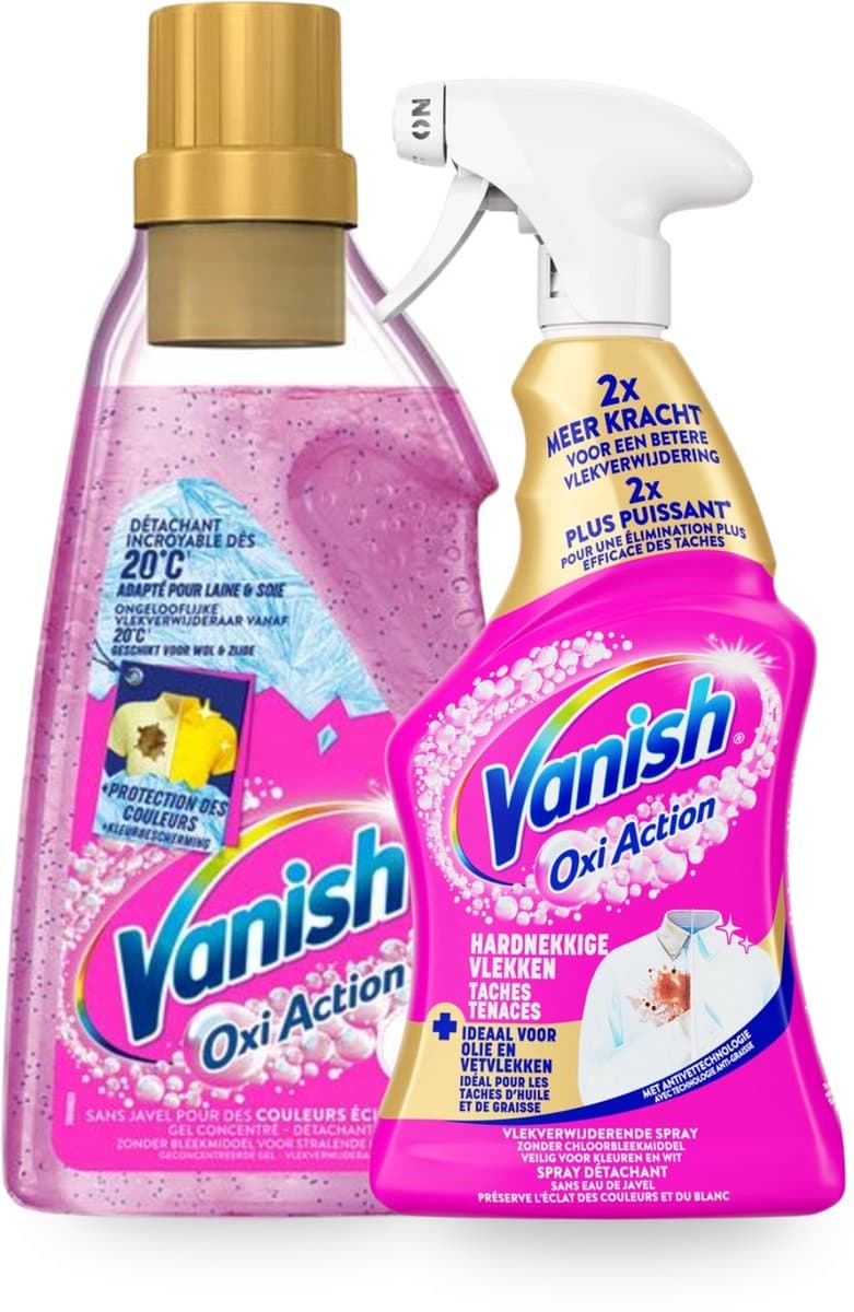 Vanish Vlekverwijderaar set - Vlekverwijderaar spray 500ml & Powergel 200ml — afbeelding 1