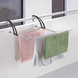 Ibenzoa® Verstelbaar droogrek voor balkon en verwarming met uitklapbare functie — thumbnail 5