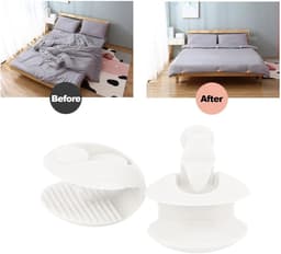 Dekbedclips - 12 Stuks - Klemmen - ABS - Kunststof - Knijpers - Met 2 opbergkoffers - Dekbedovertrek clips - Dekbedknijpers - Dekbedclip - Voor lakens, gordijnen, sokken, handdoeken enz - 4.5*2 cm - Wit — thumbnail 4