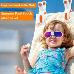 Strandlakenclip voor strandstoel - Handdoekhouder voor strandstoel - Goed formaat voor zwembadstoel - Stevige plastic strandstoelclip - om te voorkomen dat de handdoek door de wind wegwaait - Zwaar en helder — thumbnail 5