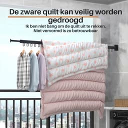 Thuys – Droogrek Muur – Droogrek wand – Wasrek Muur – Uitrekbaar – Zwart — thumbnail 5