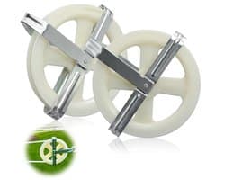 Waslijn Katrol 12,7 cm - Nylon Wiel met Aluminium As - Weerbestendig, Voor Buiten Droog Koord - Set van 2 Stuks
