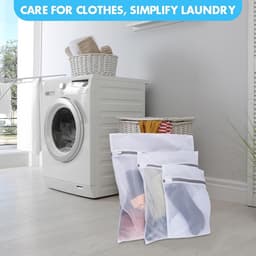 3-delige set - waszakken van fijn gaas - duurzame waszak met ritssluiting - Netzakken voor wasmachines - voor kleding, ondergoed en sokken (30 x 40 cm/40 x 50 cm/50 x 60 cm) — thumbnail 4