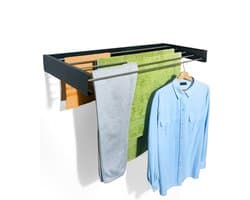 Bodo® Inklapbaar Droogrek - Breed 80 cm - 4m Drooglengte - Mat Zwart — afbeelding 1