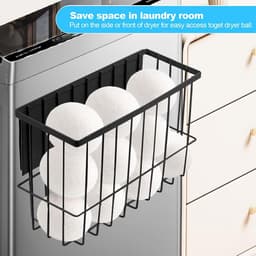 Magnetische balhouder voor droger, opbergplank voor wasmachine, magneetplank voor koelkast - Badkamer, Slaapkamer, Woonkamer, Keuken - Groot formaat - Zwart — thumbnail 5