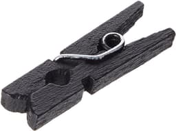 Kleine Zwarte Houten Wasknijpers - Set van 100 Stuks voor Knutselen en Decoratie — thumbnail 1