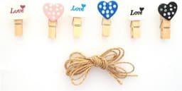 Houten Mini Wasknijpers met Hartjes voor Decoratie en Hobby 24 Stuks — thumbnail 5
