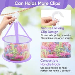 48 Kleerhangers met Mandje, Gekleurde Klemmen Zonder Opdruk — thumbnail 5
