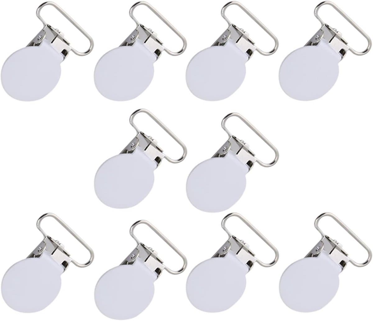 Ronde Metalen Fopspeenclips - 10 Stuks voor Handwerk en Leer — afbeelding 1