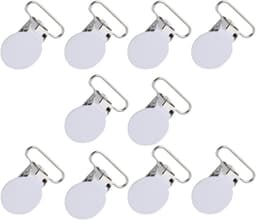 Ronde Metalen Fopspeenclips - 10 Stuks voor Handwerk en Leer — thumbnail 1
