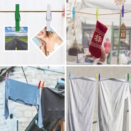 100 Stuks Kleine Houten Knijpers Multicolor voor Foto's, Kaarten en Decoratie — thumbnail 3