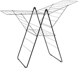 Practo Home t-model droogrek Justine - Zwart - 25M drooglengte - T-model droogrek met stevige scharnieren - Zelfstandig staand met voetjes - Drooglengte van 25 meter — thumbnail 4