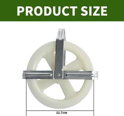 Waslijn Katrol 12,7 cm - Nylon Wiel met Aluminium As - Weerbestendig, Voor Buiten Droog Koord - Set van 2 Stuks — thumbnail 4