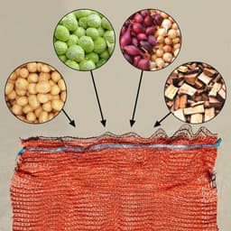 Herbruikbare kunststof zakken met trekkoord - 100 stuks, ademend en sterk, 50 x 80 cm, tot 30 kg — thumbnail 4