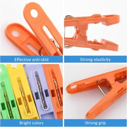 Kleurige kunststof wasknijpers voor handdoeken en kleding – 60 stuks — thumbnail 5