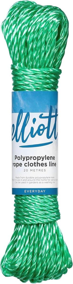 Polypropyleen Waslijn 20 Meter - Extra Sterk, Weer- en Roestbestendig voor Buiten en Camping — afbeelding 1