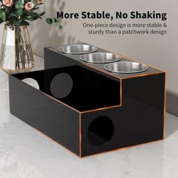 Famanu – Vrijstaande organizer voor haardroger en stylingtools, afneembaar acryl, zwart — thumbnail 4