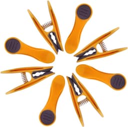 Grote Set Wasknijpers Geel met Softgrip en Katoenen Wasknijperzak — thumbnail 3