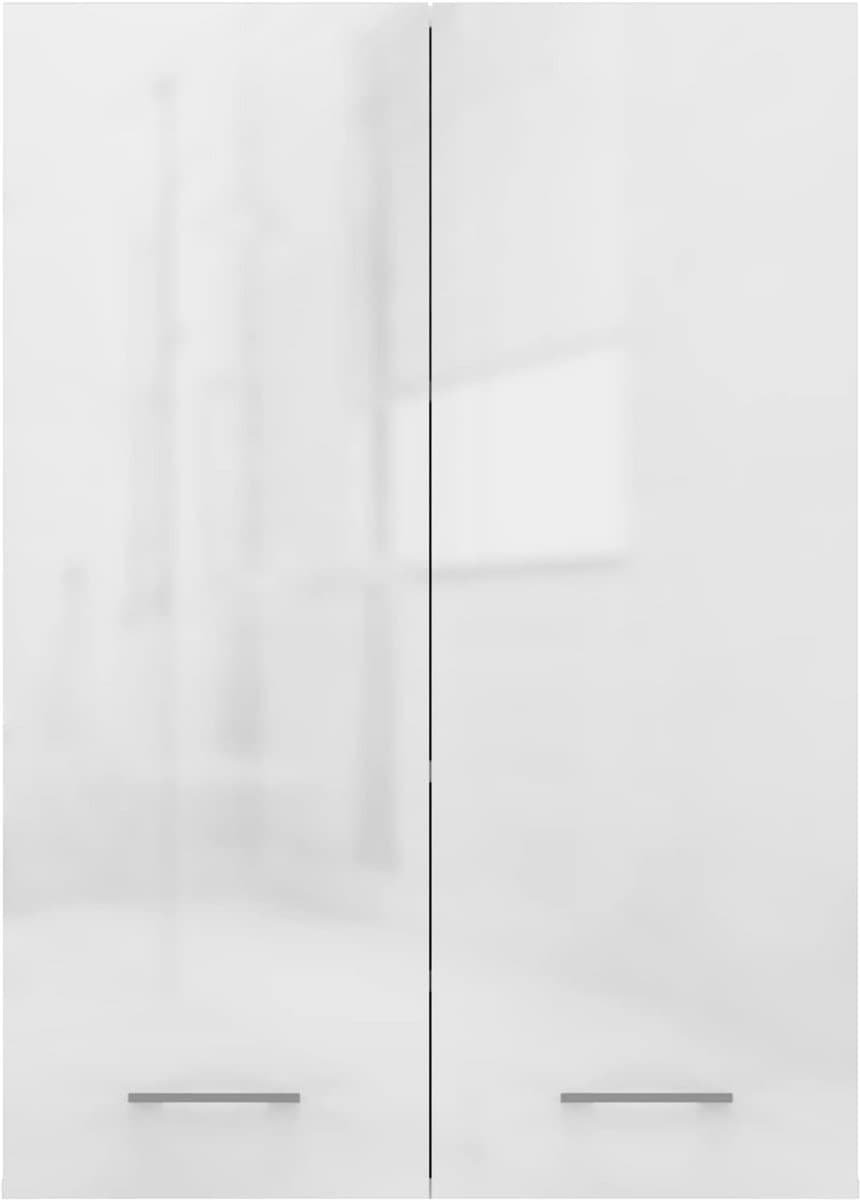 Wasmachinekast voor de Badkamer - Compacte Wasmachine-ombouwkast Breed 64 cm Hoog 90 cm Wit Glans — afbeelding 1