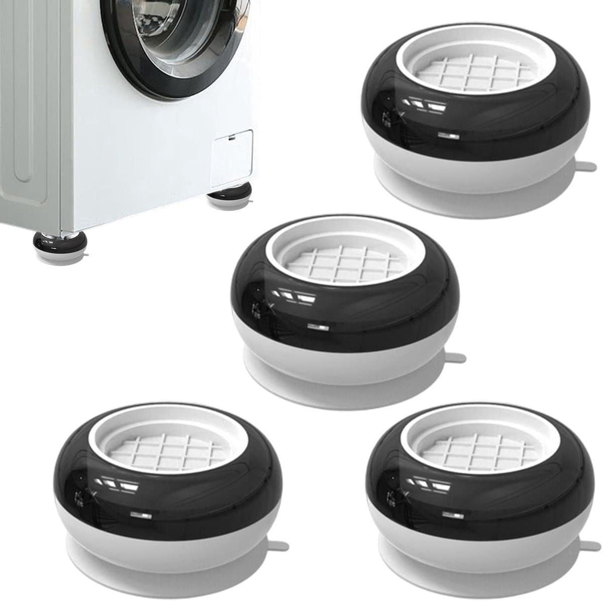 Borvat® Wasmachine Verhogers 4-delig - Anti-Trilling & Antislip - Beschermt Vloer - Voor Wasmachines en Drogers — afbeelding 1