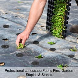 Unyqoos® Set van 50 stevige stalen U-vormige haringen voor tuin en landschap — thumbnail 2