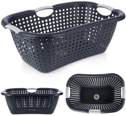 Storage Solutions Wasmand met handvatten - zwart - kunststof - 26 liter — thumbnail 3