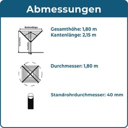 Droogmolen XL 40m - Ruimtebesparende en duurzame oplossing voor je wasgoed — thumbnail 3
