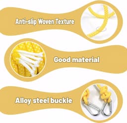 Allecta - Nylon waslijn 8 mm x 15 m voor buiten, camping, extra sterk met metalen haken. — thumbnail 5