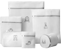 House of Husk Waszakken - Wasnetten - Set van 6 - Bescherm je Wasgoed en Wasmachine - Wit