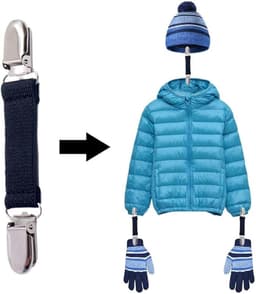 Wasknijpers - 4 Stuks Trui Clips - Elastisch, sweater, cardigan, clips, handschoenen, clips, wanten - Clips voor kinderen, peuters en volwassenen — thumbnail 3