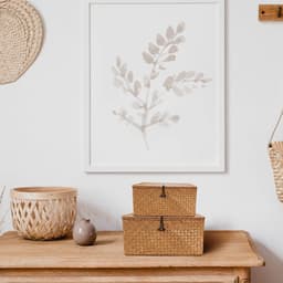Rieten opbergmand - multifunctionele organizer - 1 stuk - rotan - groot — thumbnail 5