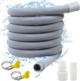 Afvoerslang voor wasmachine - Universele afvoerslang - Verlengslang voor afvoerslang - Verdikt en dik - Volautomatische ventilatorslang - 3 m universele verlengslang voor afvoerslang - met aansluitklem en adapter — thumbnail 5