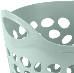 Plasticforte Flexibele wasmand/opbergmand - rond - groen - 35 liter - D40 x H39 cm — thumbnail 3