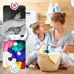 Allecto Plus - Drogerballen 10 stuks voor wasmachine - Herbruikbare wasballen voor thuis - Kleding reinigen - Donsjack - Wasdroger bal — thumbnail 5