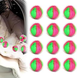 12 Haarvangers voor Wasmachine - Herbruikbaar - Hondenharen en Kattenhaar - Wasmachineballen voor Dierenharenvangst - Pluche Haarverwijderaar - Kledingbescherming — thumbnail 1