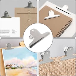 Grote Metalen Bindclips 75 mm - Sterke Klemmen voor Documenten en Foto's (10 stuks) — thumbnail 5