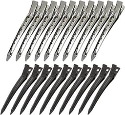 20 Stuks Professionele Haarclips voor Dames en Kappers - 9 cm Metalen Verdelingsklemmen — thumbnail 1